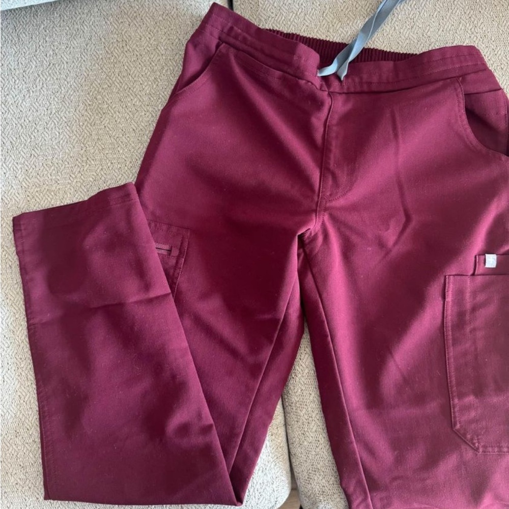Figs Yola pants maroon